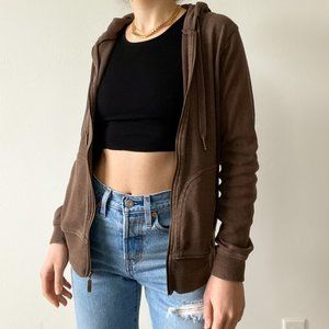 Brown Zip Up Hoodie